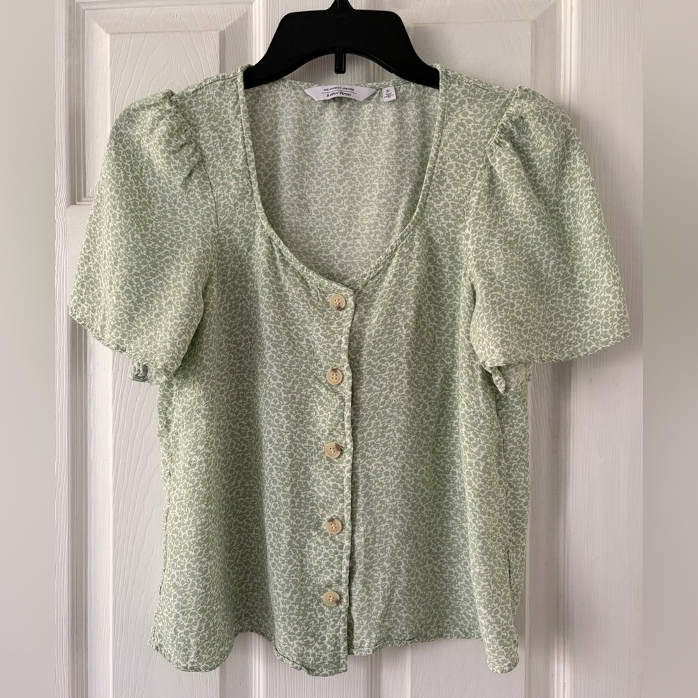 & Other Stories Light Green Patterned Blouse